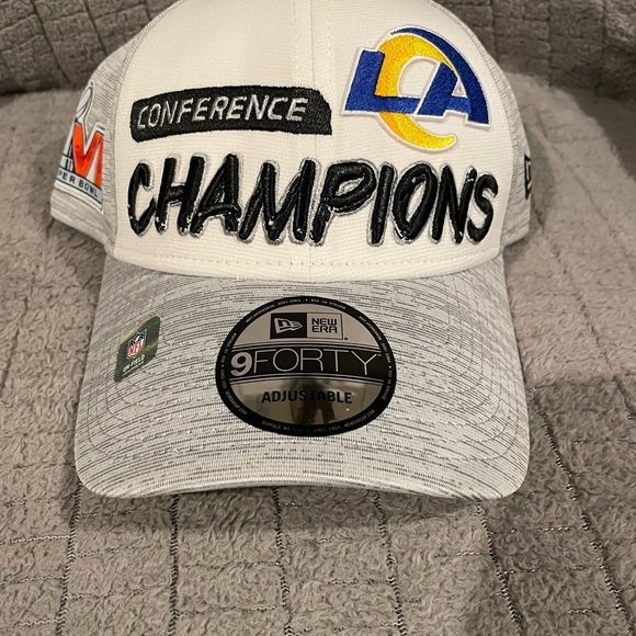 New Era Other - New Era LA Rams NFC Conference Champions Cap - White and Gray New!!!